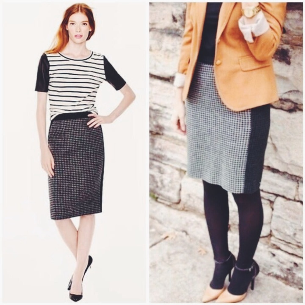 J Crew Pencil Skirt No. 2 - Houndstooth